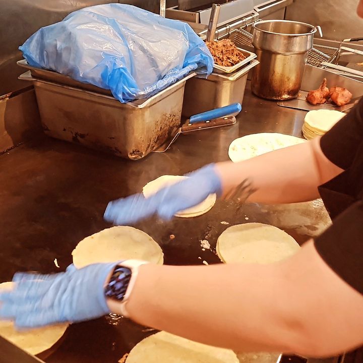 Tortilla making hands